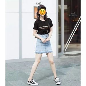 CALI GAL Black Short Sleeves Top